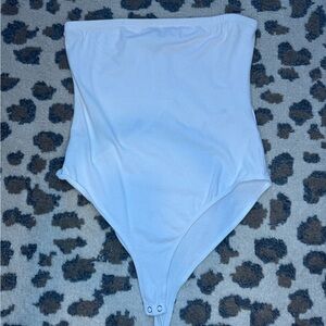 Forever 21 strapless white bodysuit